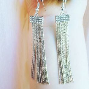 3/$12 Twinkling Tassel Earrings